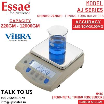 12000gm/100mg Essae AJ Series Precision Balance Shinko Denshi Tuning Fork Sensor Technology For High Performance Capacity 12000gm(12kg) and Accuracy 0.1gm(100mg)
