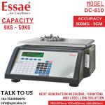 50kg/5gm Essae DC-810 Label Printing Scale Counting and Check Weighing Scale with an Integrated Barcode Label Printer | Capacity 50kg and Accuracy 5gm | Platform Size 450x550MM