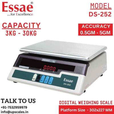 30kg/5gm Essae Table Top DS-252 Weighing Scale | Digital Electronic Weighing Scale Capacity 30kg and Accuracy 5gm | UP Scales