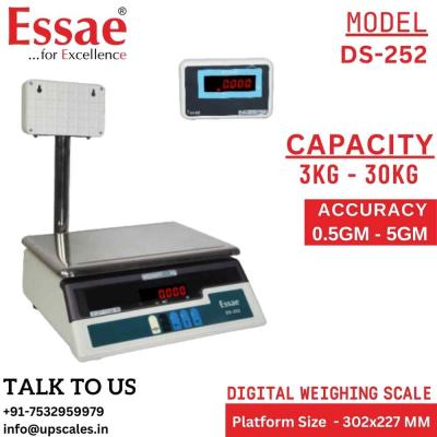 30kg/5gm Essae Table Top DS-252 Weighing Scale | Digital Electronic Weighing Scale Capacity 30kg and Accuracy 5gm | UP Scales