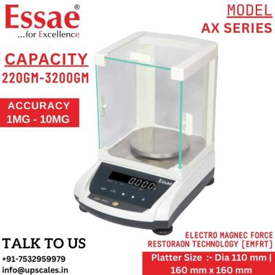 620gm/1mg Precision Weighing Balance Essae AX Series | Essae Laboratory Weighing Balance Capacity 620gm and Accuracy 1mg | Single Block With EMFR Technology (EMFR)
