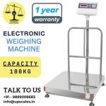 100kg Electronic Weighing Machine | UP Scales Electronic Weighing Machine – Capacity 100kg | Industrial & Commercial Scale 500x500MM