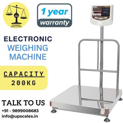 200kg(750x750MM) Electronic Weighing Machine | UP Scales Electronic Weighing Machine – Capacity 200kg | Industrial & Commercial Scale 750x750MM