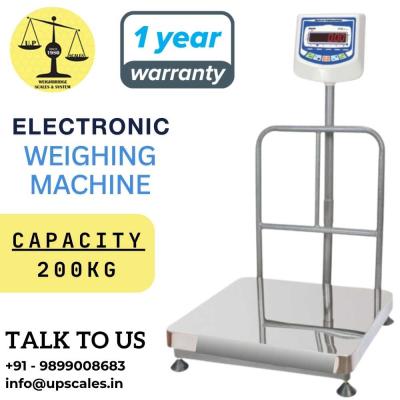 200kg(750x750MM) Electronic Weighing Machine | UP Scales Electronic Weighing Machine – Capacity 200kg | Industrial & Commercial Scale 750x750MM