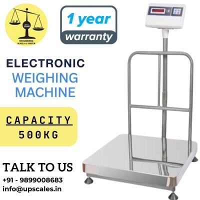500kg(750x750MM) Electronic Weighing Machine | UP Scales Electronic Weighing Machine – Capacity 500kg | Industrial & Commercial Scale 750x750MM