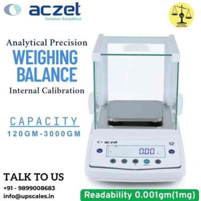 3000gm/1mg (0.001gm) Analytical Precision Weighing Balance | Aczet CY-C Series External Calibration Capacity 3000gm and Accuracy 1mg (0.001gm)