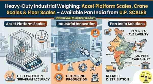 Heavy-Duty Industrial Weighing: Aczet Platform Scales, Crane Scales & Floor Scales – Available Pan India from U.P. SCALES