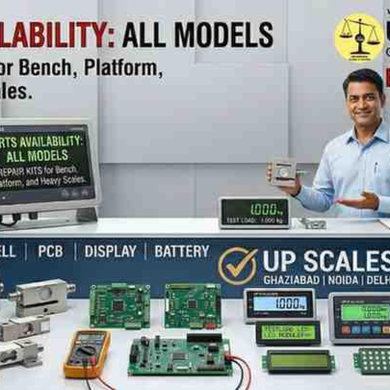 Weighing Scale Spare Parts in Delhi NCR | Load Cell, PCB, Display, Battery | UP Scales