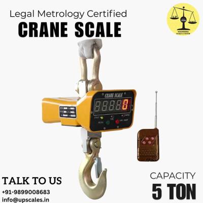 5Ton Crane Scale by UP Scales | Ultimate Heavy-Duty Crane Scale Capacity 5Ton and Readability 2kg | Approved by Legal Metrology Department & OIML III