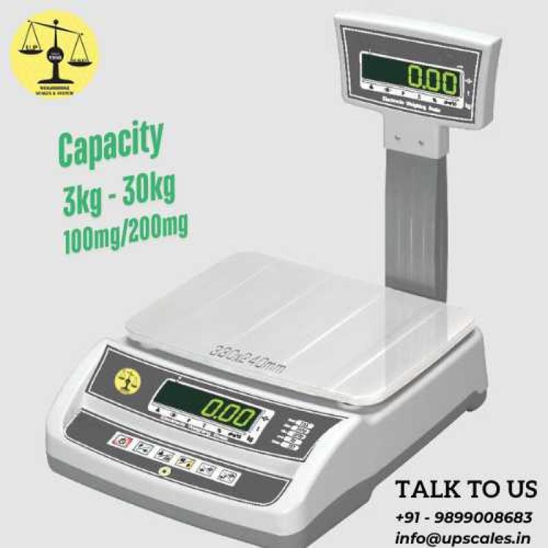 Electronic Weighing Scale Premium Table Top Series | Capacity 15 kg and Accuracy 1gm