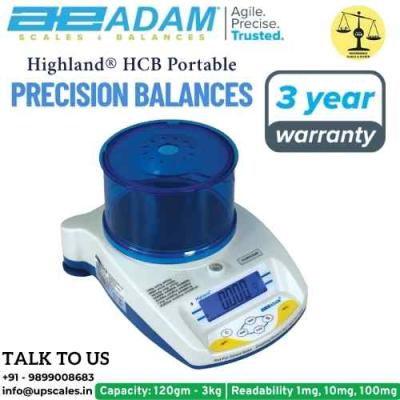 3000gm/100mg Highland HCB Portable Precision Balances by Adam Equipment | Precision Balance Capacity 3000gm and Readability 100mg (0.1gm)