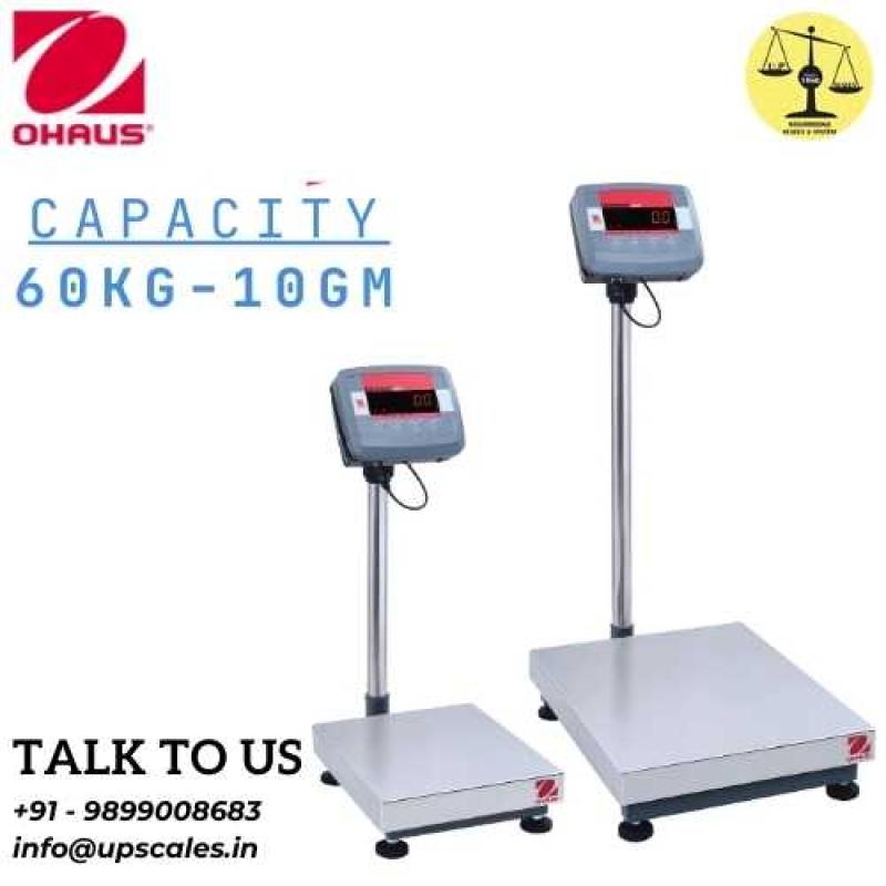 60kg/10gm OHAUS Defender Platform Bench Weighing Scale | Capacity 60kg and accuracy 10gm (0.01kg)