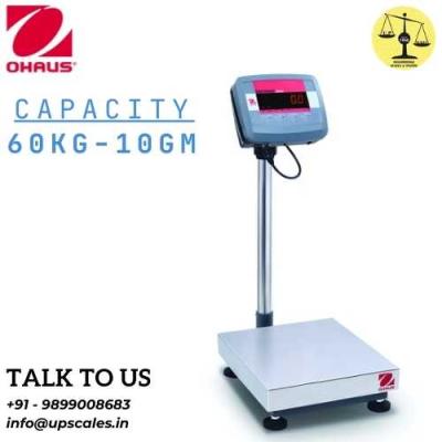 60kg/10gm OHAUS Defender Platform Bench Weighing Scale | Capacity 60kg and accuracy 10gm (0.01kg)